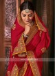 Satin Silk Red Color Saree